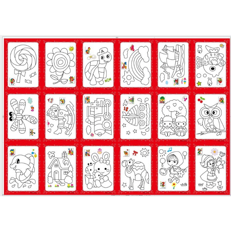 Đồ Chơi Tranh Màu Nước 2 Mặt Diy Cho Trẻ Em