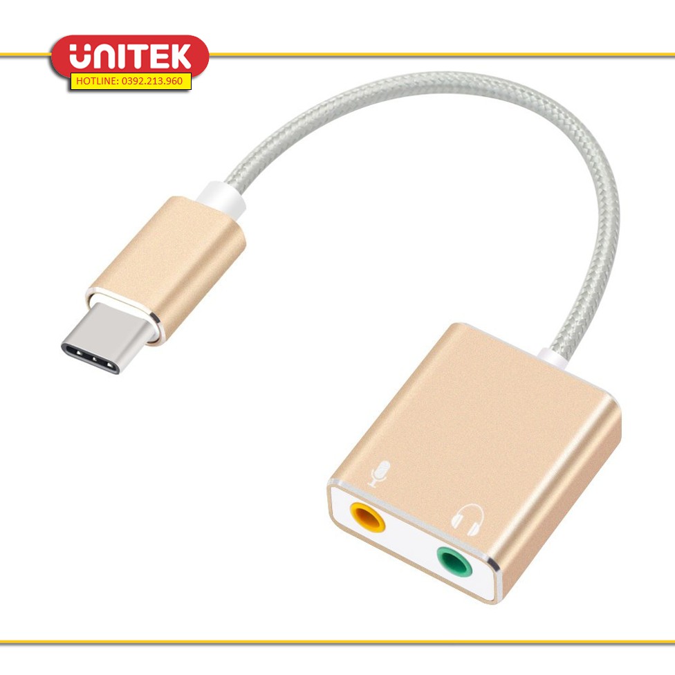 Dây chia mic và loa từ cổng Type C âm thanh 3D
