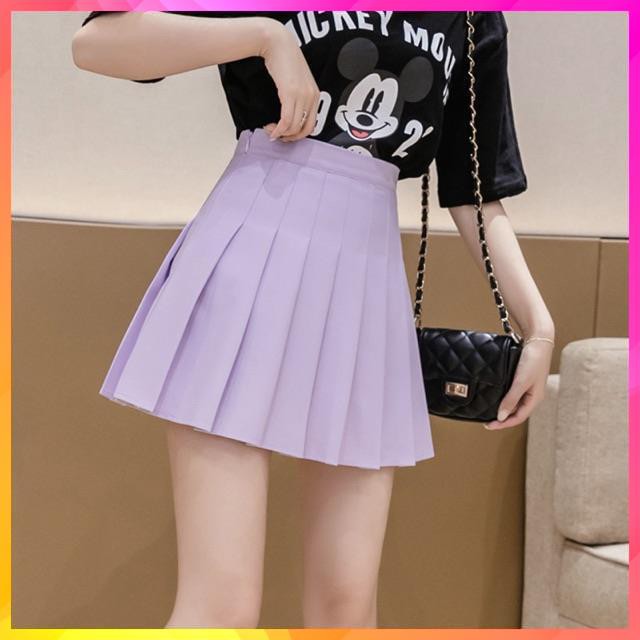 Chân Váy Ngắn, Chân Váy Tennis Xếp Li Màu Trắng Đen Xếp Ly Skirt Cạp Lưng Cao Ngắn Chữ A Phong Cách Ulzzang S3XY | BigBuy360 - bigbuy360.vn