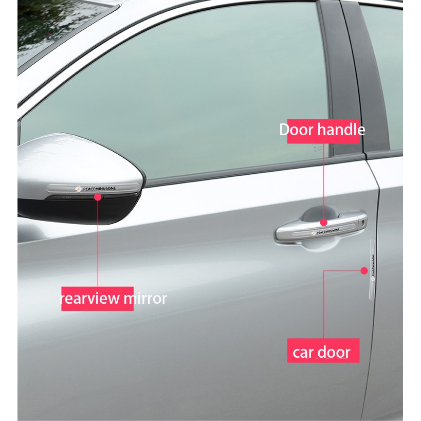 Bộ 14 Đề Can Dán Tay Cầm Cửa & Gương Chiếu Hậu Chống Va Chạm Cho volvo v40 v50 s60 s90 740 s70 xc90 xc60 xc40 s80