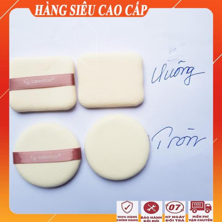 [ FreeShip - BÁN TRI ÂN ] Sét 2 cái Bông mút trang điểm cao cấp siêu mềm mịn/ Mút tán kem nền, lót, BB, CC golden rose