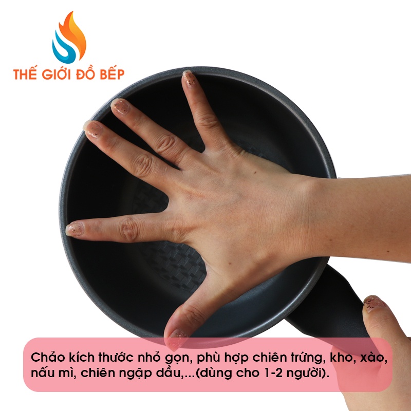 Chảo Chống Dính Ecoramic 18cm Sâu Lòng Không Từ - Chảo Sâu Lòng, Siêu Chống Dính - Chính Hãng Hàn Quốc