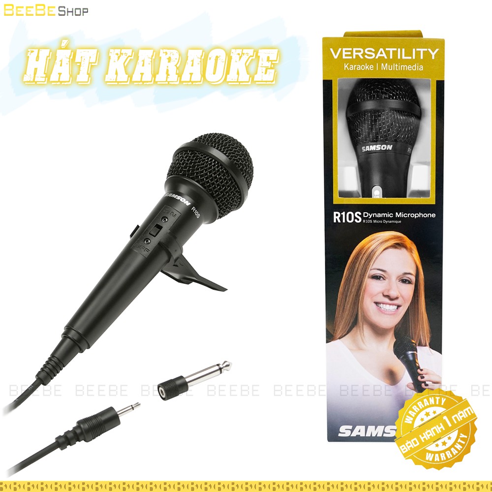 SAMSON R10S - Micro Hát Karaoke, Sân Khấu, Phòng Trà, Có Cáp (3,5m)
