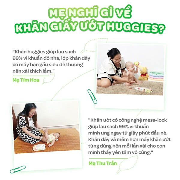 Khăn ướt Huggies không mùi - 64 tờ Siêu thấm