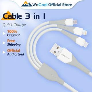 Dây cáp sạc nhanh usb wecool 3 trong 1 type-c/ micro usb/ dài 1m