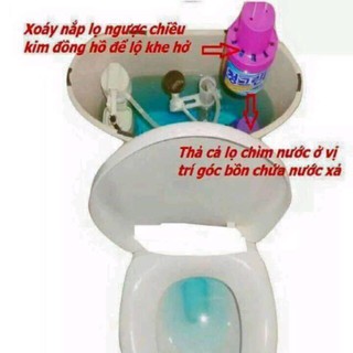 Chai tẩy bồn cầu khử mùi.
