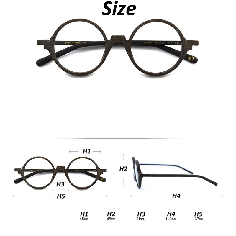 Mắt Kính Gọng Tròn Phong Cách retro vintage Thời Trang Cho Nữ