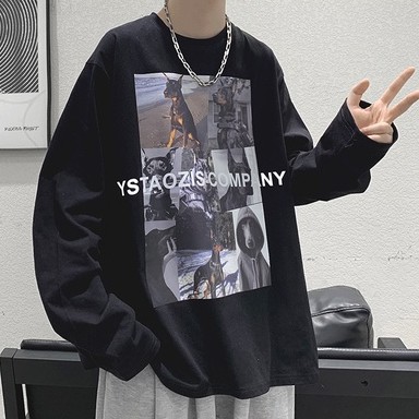 Áo Hoodie Tay Dài Cổ Tròn Dáng Rộng Thời Trang Xuân Thu Phong Cách Hàn Quốc Cho Nam | BigBuy360 - bigbuy360.vn