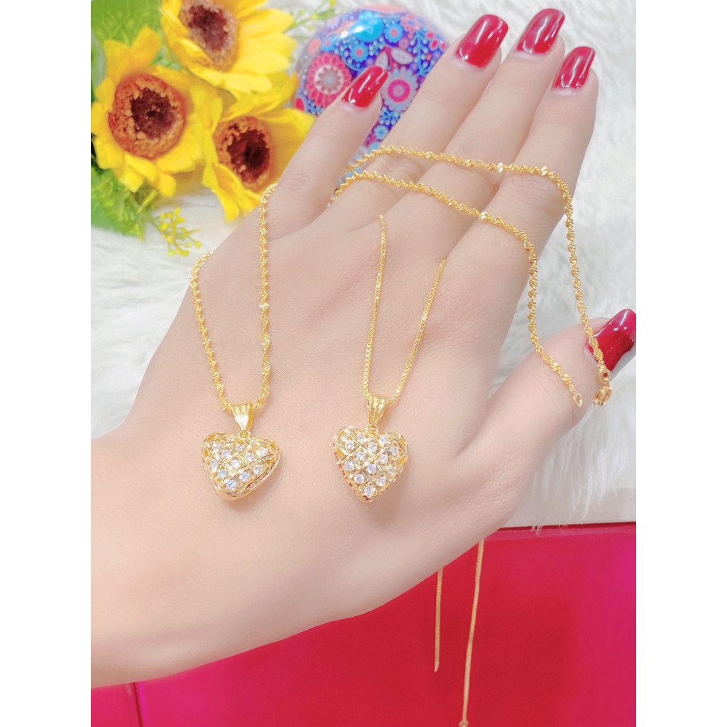Mặt dây chuyền nữ mạ vàng 18K UHA kiểu dáng sang trọng M
