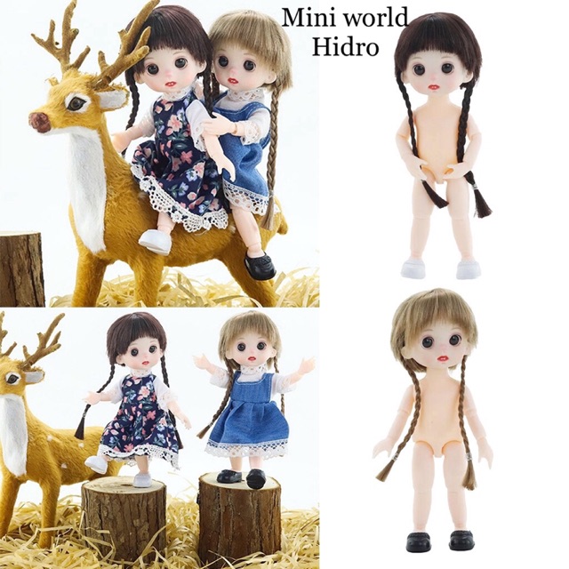 Búp bê Baboliy bjd 16cm Full khớp Ob11 dễ thương