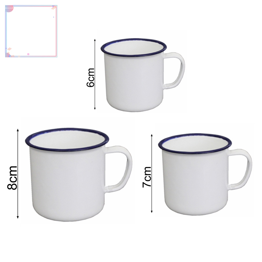 Cốc Uống Sữa Tráng Men Chống Sốc Hình Tròn Tiện Dụng Cho Gia Đình