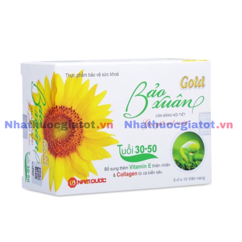 [Hộp 3 vỉ x 10 viên] Bảo Xuân Vàng  (Tuổi 30-50) - Giúp cân bằng nội tiết - Gìn giữ nét xuân