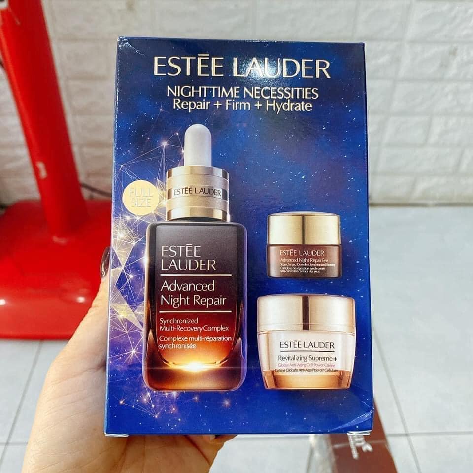 SET Estee Lauder 3 MÓN: Phục Hồi, Chống Lão Hóa, Căng Bóng Da - ESTEE LAUDER NIGHTTIME NECESSITIES