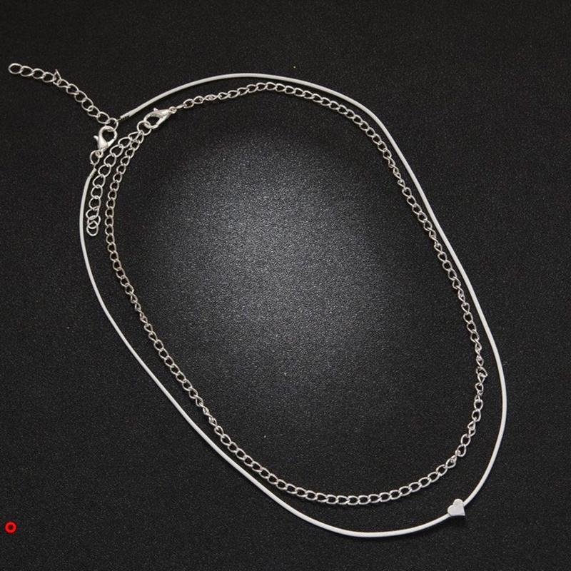 Lắc chân mạ bạc hình trái tim thời trang