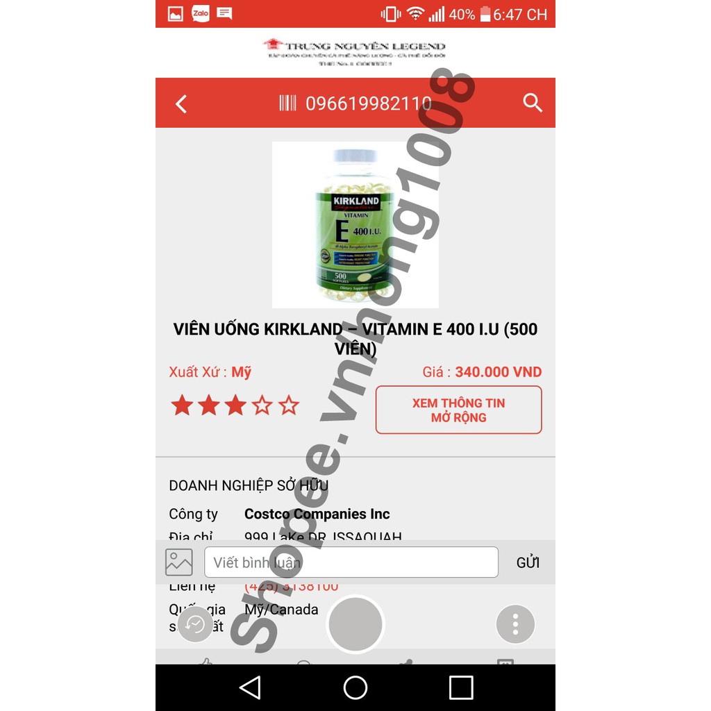 Vitamin E 400 IU 500 Viên Kirkland Của Mỹ - Đẹp Da, Làm Chậm Lão Hóa, ND | BigBuy360 - bigbuy360.vn