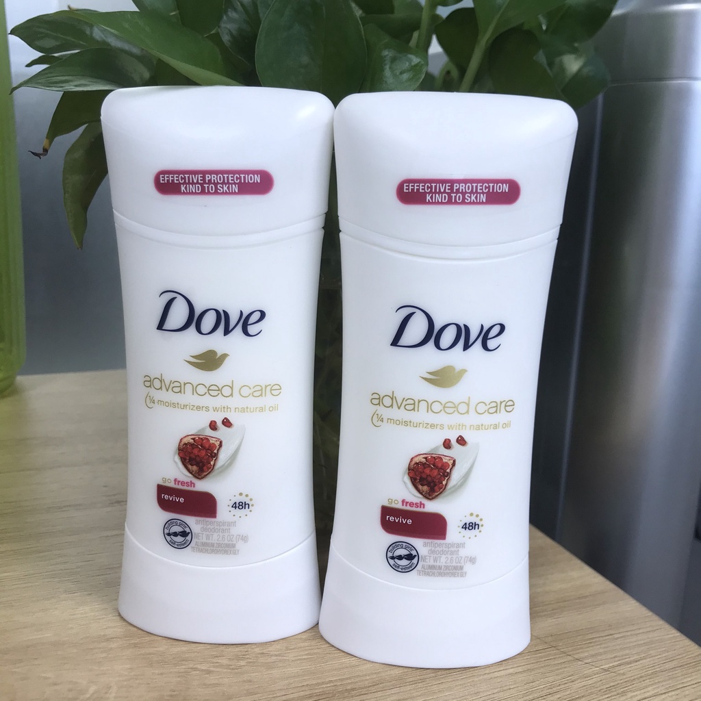 Lăn khử mùi DOVE Advanced Care Revive 48h Anti-Perspirant 74g - lăn nách dove hương Dưa Leo,hương lựu