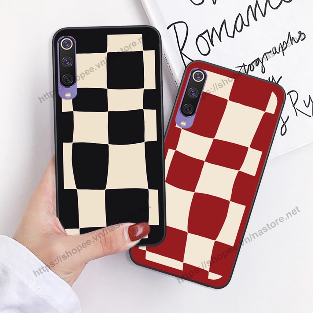 Ốp lưng Xiaomi Mi 9 / MI 9 SE mặt cười, họa tiết caro đơn giản đẹp cute