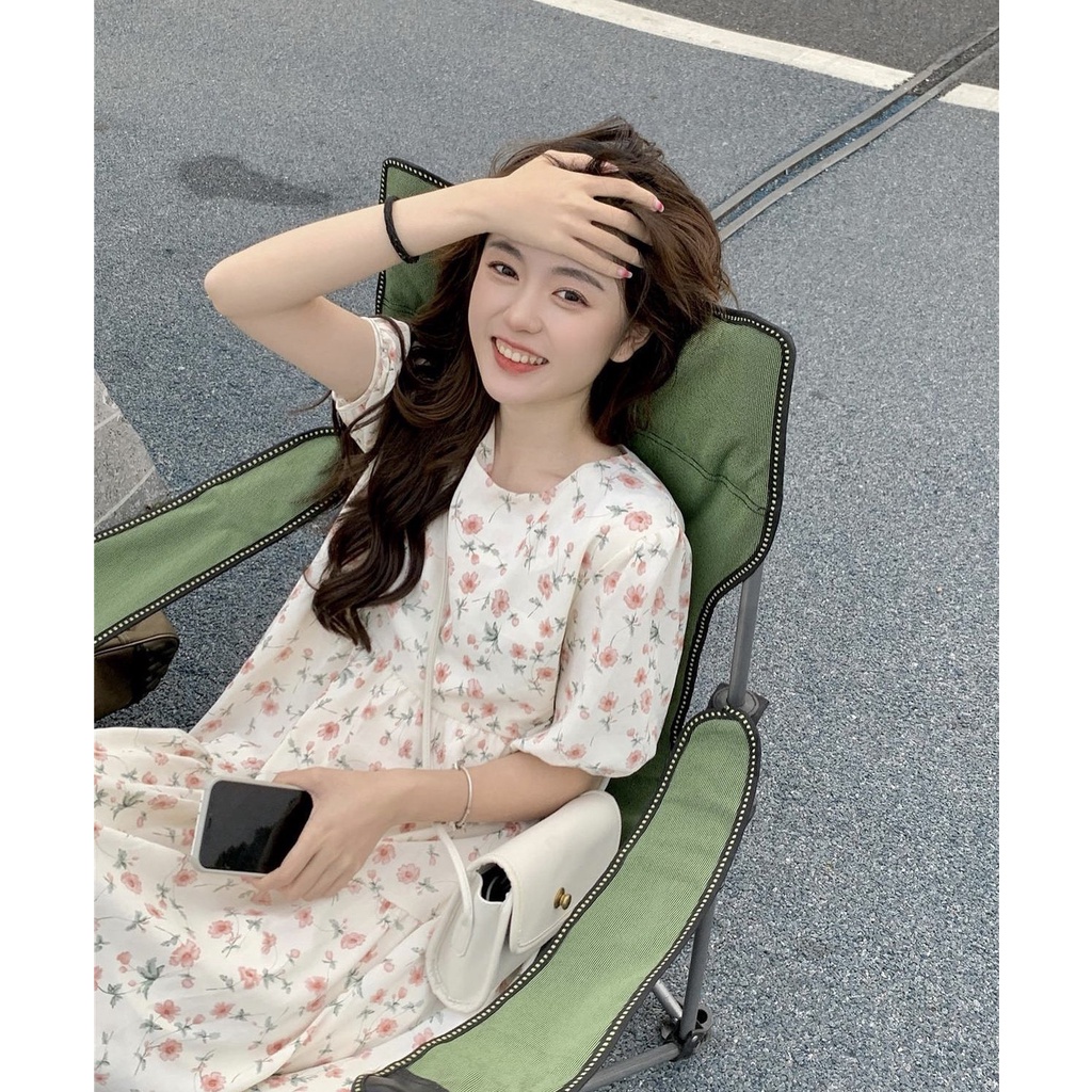 Đầm Hoa Nhí Vàng Hồng PEONYB Nữ [FREESHIP] 🌸 Váy midi dáng xòe dài bánh bèo tiểu thư mặc đi biển cá tính ulzzang 🌸 | BigBuy360 - bigbuy360.vn