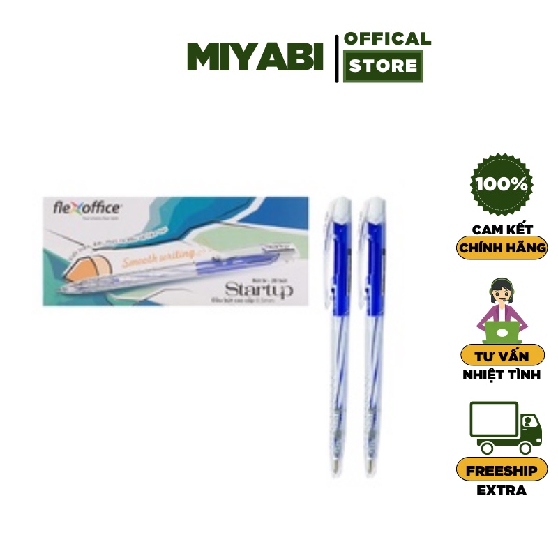 Hộp bút bi thiên long xanh / đen TL-039 ngòi 0.5mm - 20 cái - Bút bi thiên long cao cấp - MIYABI STORE