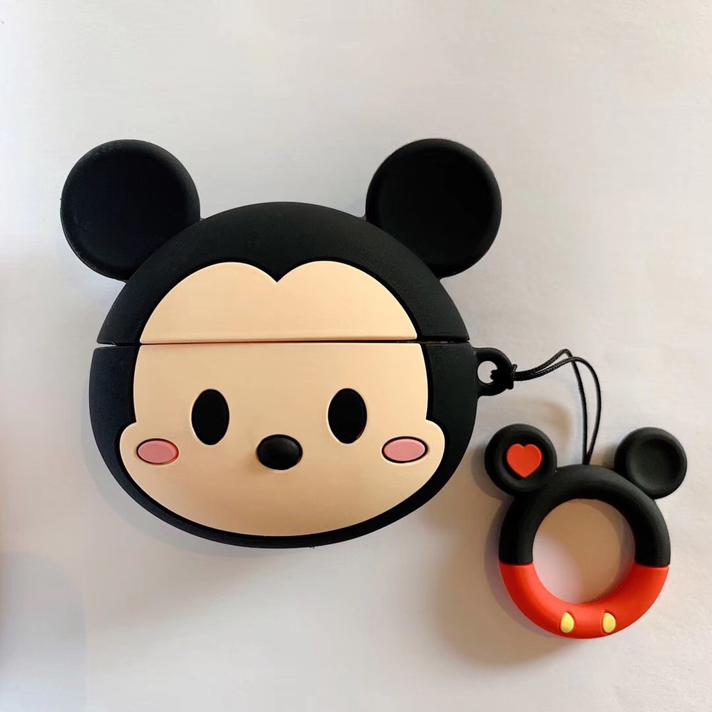 Cartoon Mickey Minnie Shape Casing AirPods Pro Case Cute AirPod 3 Soft Case With Same Ring Cover