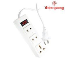 Ổ cắm điện 1 lỗ 3 chấu 2 lỗ 2 chấu Điện Quang (2 Mét - 5 Mét ) 002A-02