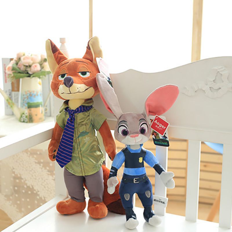 Thú Nhồi Bông Hình Thỏ Zootopia/Zootropolis Judy Hopps Nick Rabbit Wilde Fox Làm Quà Tặng Cho Trẻ Em