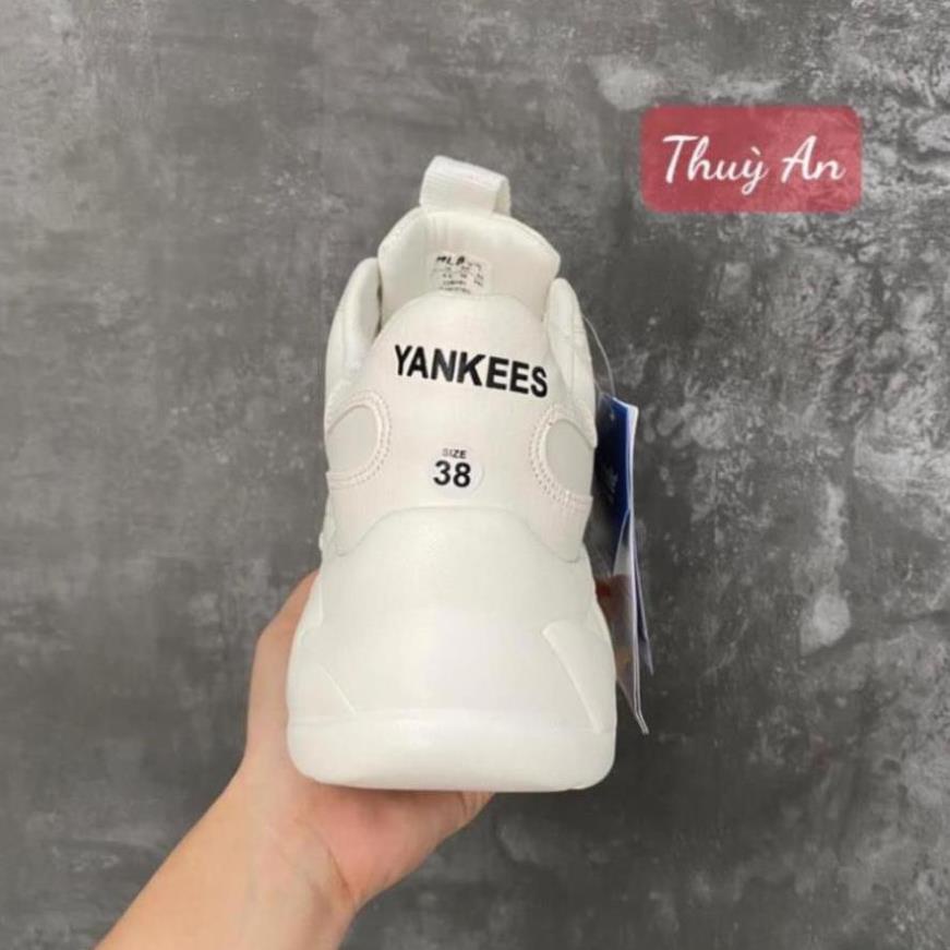 Giày MLB ny chữ vàng thể thao sneaker Đế độn tăng chiều cao Hot trend nam nữ