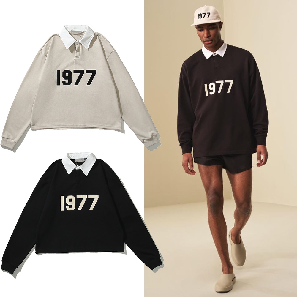 The new FOG FEAR OF GOD Áo Sơ Mi Polo Dài Tay Kỹ Thuật Số Số Tám Mùa 1977
