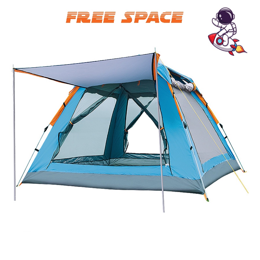 Lều Cắm Trại Lều Tự Bung Lều Dã Ngoại Dành Cho 4-6 Người Dễ Dàng Gập Mở Đóng Gói Nhỏ Gọn Thuận Tiện