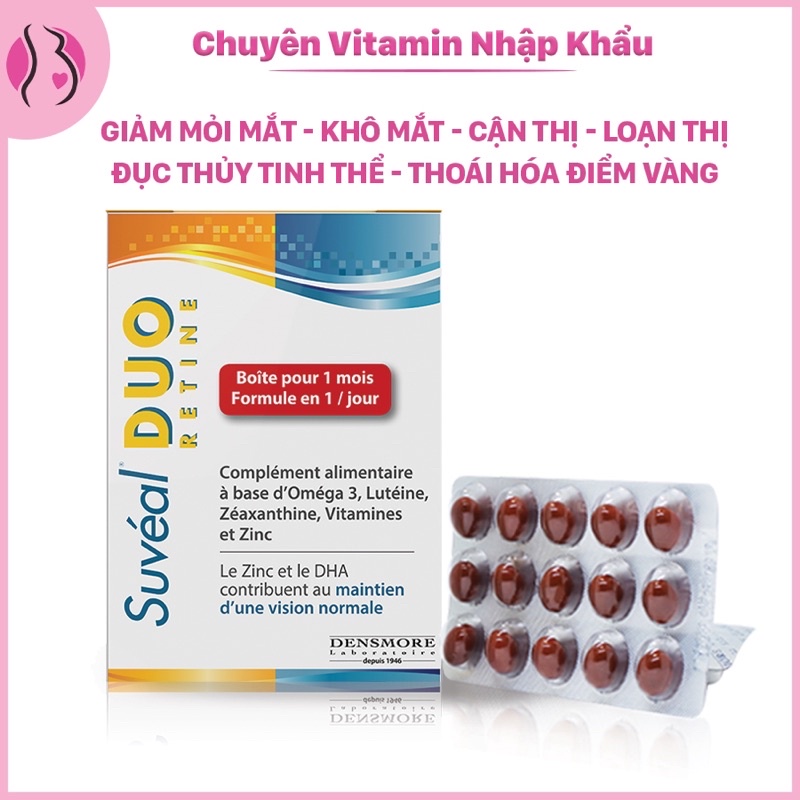 Vitamin Bổ Mắt chính hãng - Pháp Có đủ Hóa Đơn - Suvéal Duo