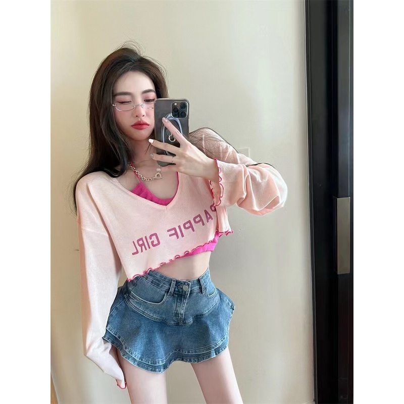 Set Áo Dây Hở Lưng + Áo Thun Tay Ngắn Thời Trang Dành Cho Nữ