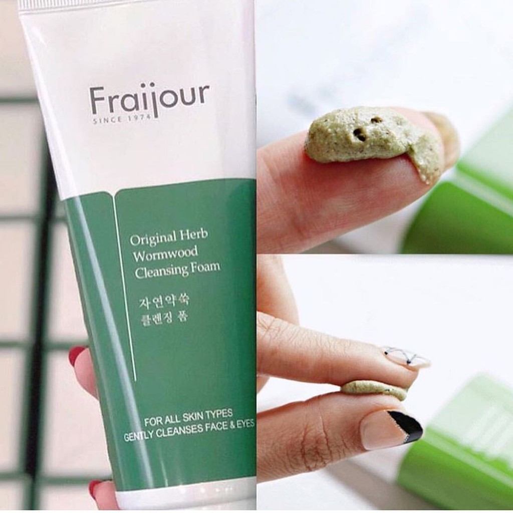 Sữa rửa mặt thảo mộc Fraijour Original Herb Wormwood Cleansing Foam 150ml