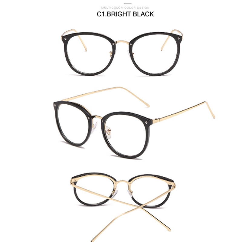 Kính Mát Tròn Gọng Kim Loại Phong Cách Retro 8312