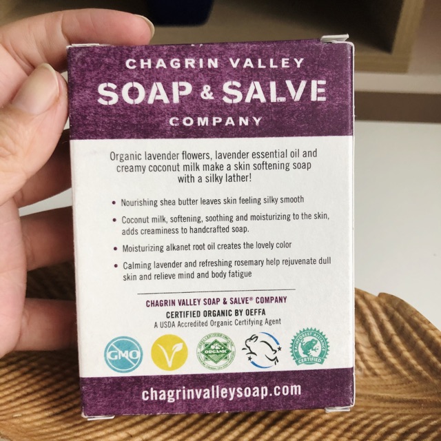 [Organic] Xà phòng hữu cơ Chagrin Valley Lavender Rosemary Soap