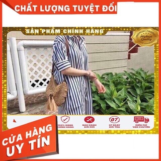 [Tặng Mã 70K – Hàng Chính Hãng] Váy sơ mi kẻ có túi