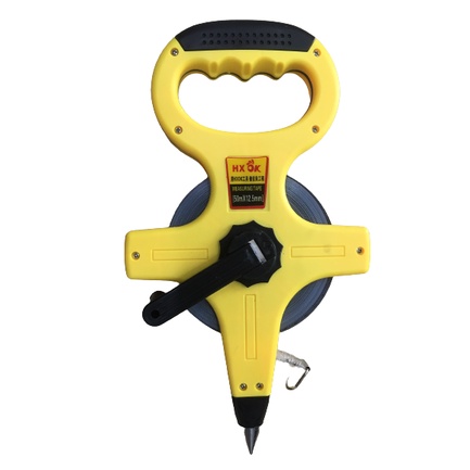 Thước thép cuộn CIBA  50m Màu Vàng - Thước Chính Hãng Thép Không Gỉ