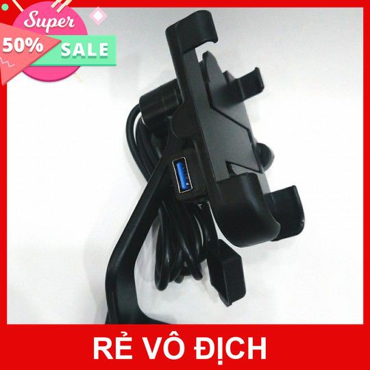 [XK][FREESHIP] KẸP ĐIỆN THOẠI TRÊN XE MÁY C1 CÓ CỔNG USB SẠC [HCM]