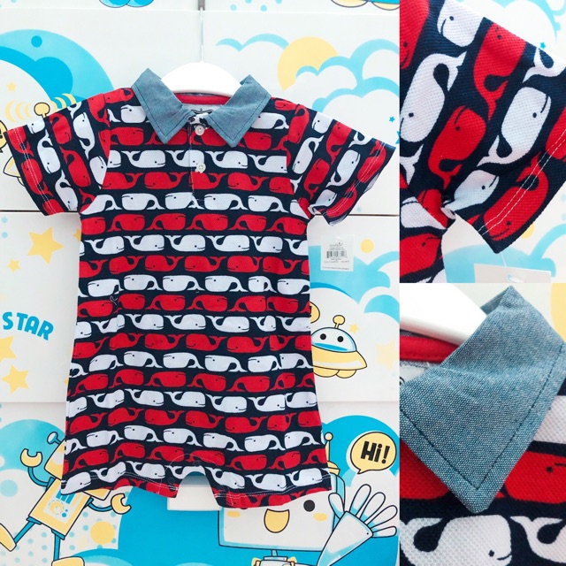 Body đùi polo cổ bẻ xuất dư cho bé trai