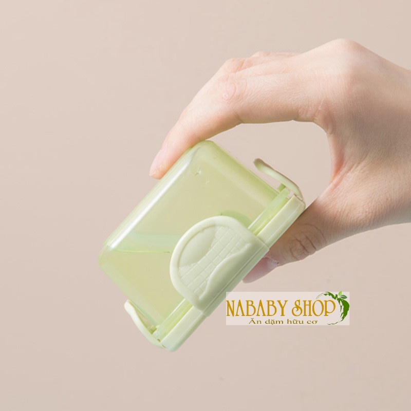 Hộp bảo quản thức ăn, Hộp trữ đông thức ăn dặm nắp khoá 4 chiều dung tích 60ml