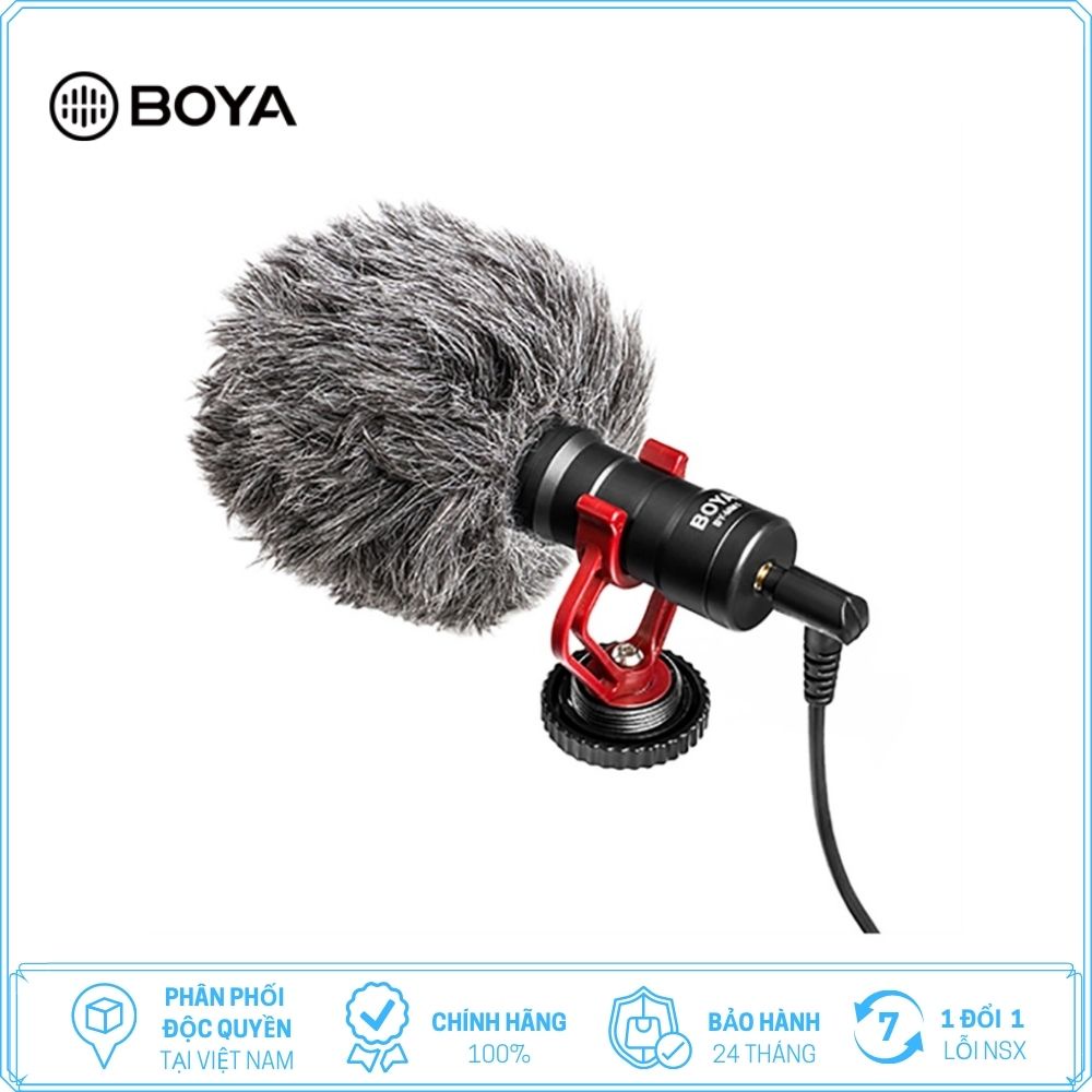 BOYA BY- MM1 - Mic thu âm cổng 3.5mm dành cho Điện thoại và Máy ảnh