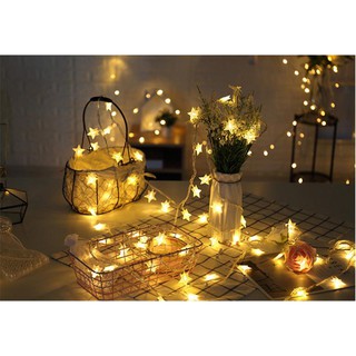 Dây Led Ngôi Sao 6 mét 40 Bóng Cắm Điện ( Có Chớp)