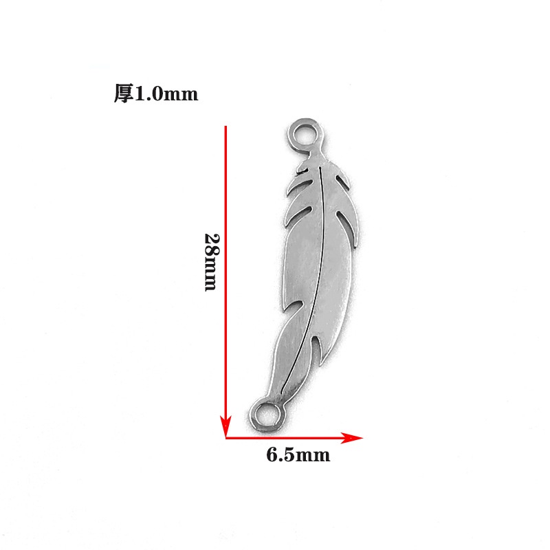 Mặt dây chuyền titan nữ lông vũ không đen vĩnh viễn - MDCTT22002