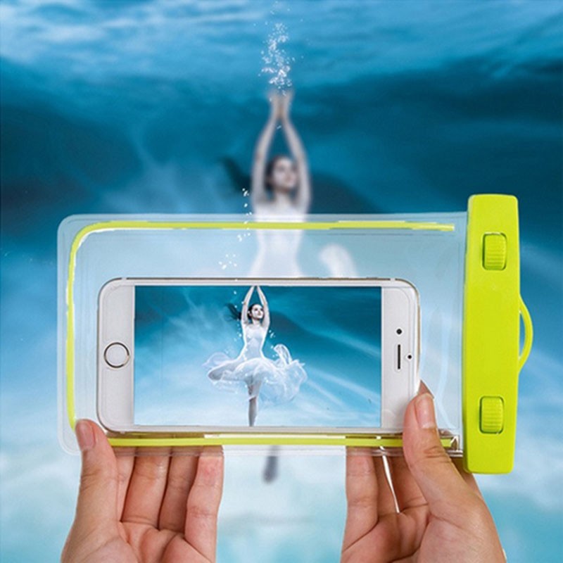 Túi chống nước WaterProof dạ quang phát sáng cao cấp cho điện thoại 6 inch chuẩn chông nước IPx8 cao cấp