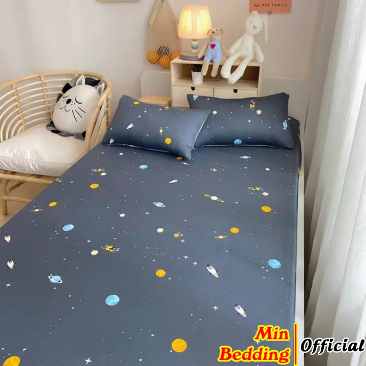 Bộ Ga Giường và 2 Vỏ Gối Cotton Poly Được Chọn Mẫu, Ga Nệm Bo Chun Miễn Phí - Min Bedding | BigBuy360 - bigbuy360.vn