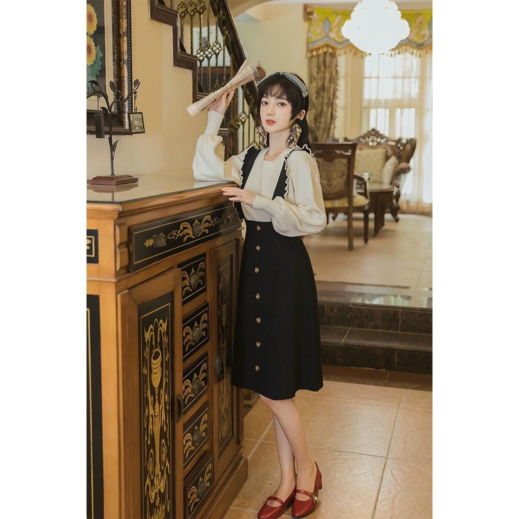 Đầm len giả yếm nữ đẹp chất len co dãn mềm mại xinh xắn, hàng may kỹ, đẹp | BigBuy360 - bigbuy360.vn