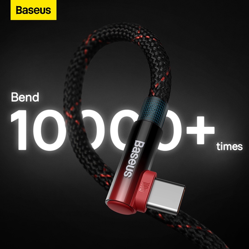 Cáp sạc nhanh type c 100W Baseus Dây thiết kế đầu chứ L MVP chơi game truyền dữ liệu cho samsung oppo xiaomi ...
