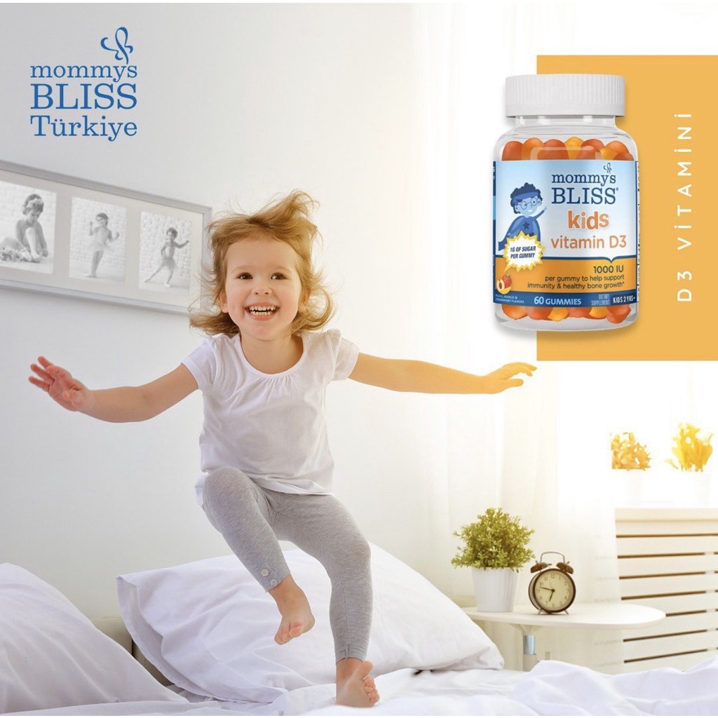 Kẹo dẻo lợi khuẩn - Vitamin C - Vitamin D3 - Chất xơ  cho trẻ em Mommys Bliss
