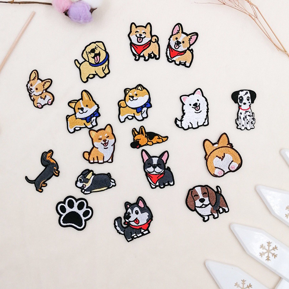 Miếng Vá Quần Áo Hình Chú Chó Corgi Taylor1 Dễ Thương Diy