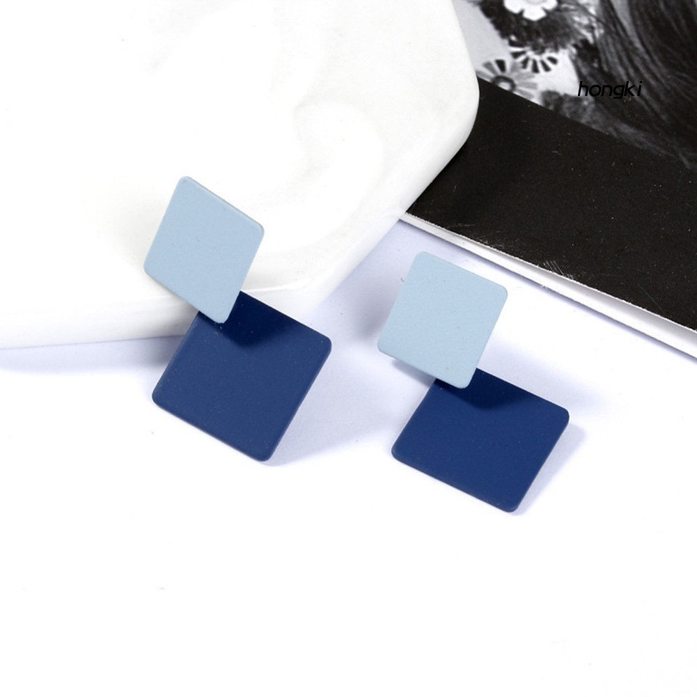 (Hàng Mới Về) Set 2 Đôi Khuyên Tai Kiểu Dáng Hình Học Thời Trang Cho Nữ