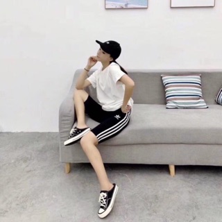 [ HÌNH THẬT KHÁCH MẶC ] Quần Ngố Ba Sọc Thời Trang